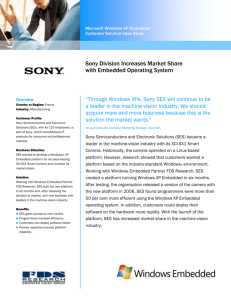 Sony Division Increases Market Share with Embedded