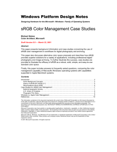 sRGB Color Management Case Studies