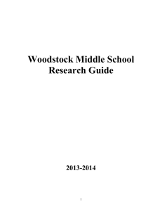 Woodstock Middle School Research Guide