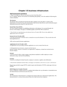 Chapter 3 E-business infrastructure