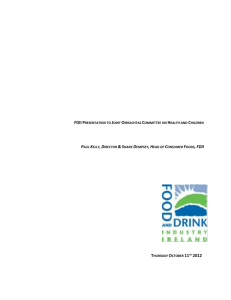 Food and Drink Industry Submission