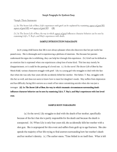 Sample Paragraphs for Synthesis Essay *Sample Thesis Statements