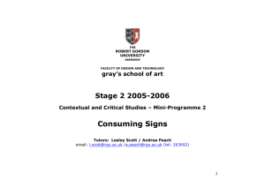 Consuming Signs - Robert Gordon University