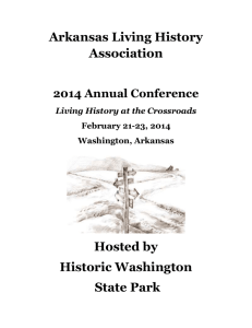 Arkansas Living History Association 2014 Annual Conference Living