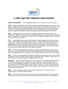 Significant dates in Yuma history - Yuma Convention & Visitors Bureau