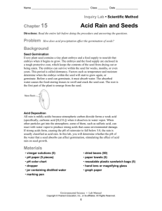 Acid Rain and Seeds
