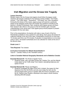 Irish Migration and the Grosse Isle Tragedy