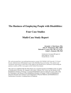 Literature Review - Disability Research Institute