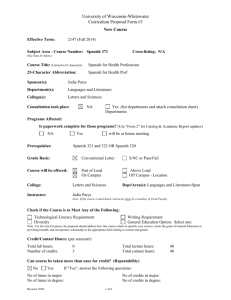 Spanish for Health Professions - University of Wisconsin Whitewater