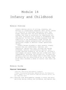 Module 14 Infancy and Childhood Module Preview Infants develop