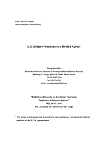U.S. Military Presence in a Unified Korea