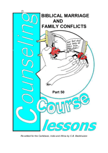 Brochure 50 Biblical Marriage And Family Conflicts