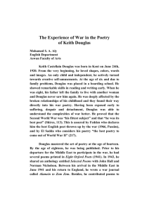 The Experience of War in the Poetry