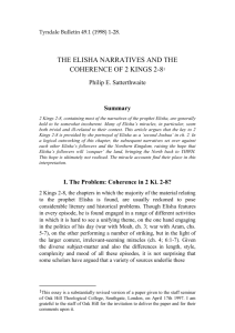 the elisha narratives and the