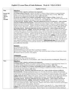 Lesson Plans 11-12 Sem 1 week 4 English 12