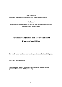 Fertitlity Resources and the Origins of Ethical, Cognitive and Social
