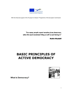 basic principles of democracy - aep