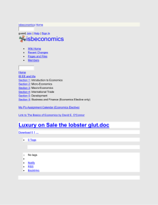 isbeconomics - Luxury on Sale the lobster glut.doc