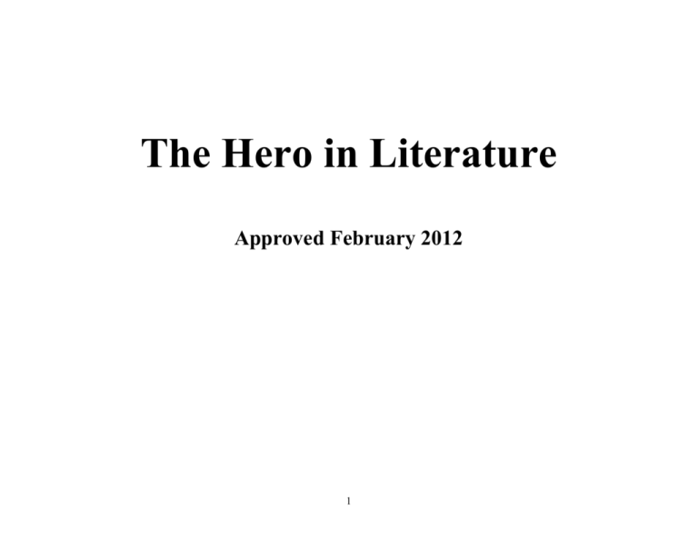 The Hero In Literature