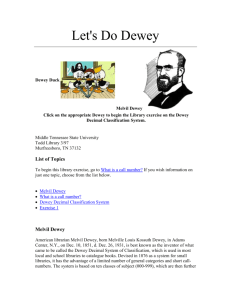 Let`s Do Dewey - Beaufort County Library