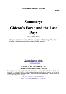Summary: Gideon`s Force and the Last Days (No. 22z)