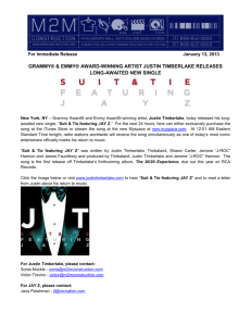 Justin Timberlake - SuitTie Featuring JAY Z Single Announcement.doc