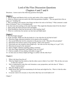 Lord of the flies discussion questions