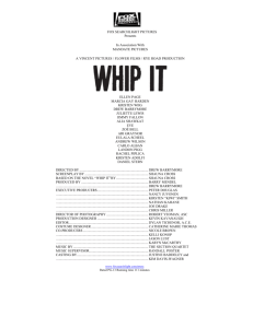 WHIP IT - Hollywood Classic Entertainment