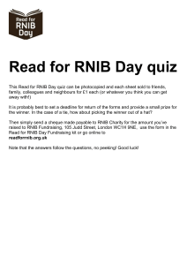 Read for RNIB Day quiz