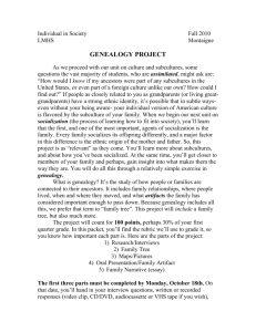 genealogy project