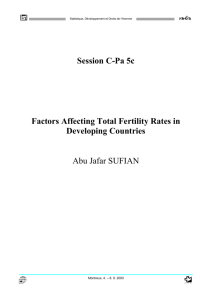 Factors affecting total fertility rates in developing countries