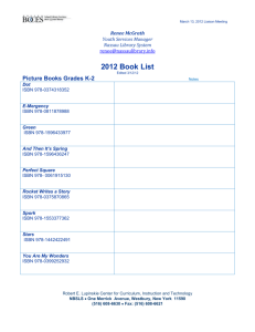2012 Best Books notes Handout