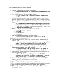Letter from Birmingham Jail Analysis Questions.doc