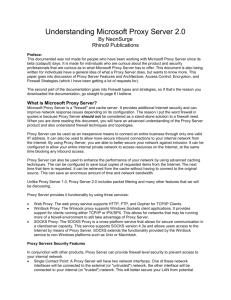 Understanding Microsoft Proxy Server 2.0