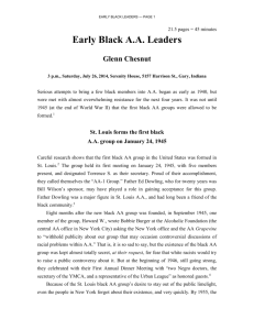 Early Black A.A. Leaders