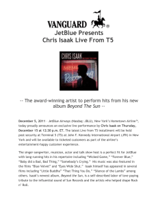 JetBlue Presents - Vanguard Records Publicity