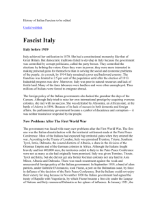 History of Italian Fascism