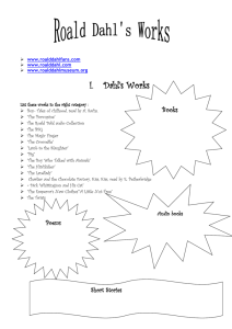 Dahl`s Works List these works in the right category : Boy
