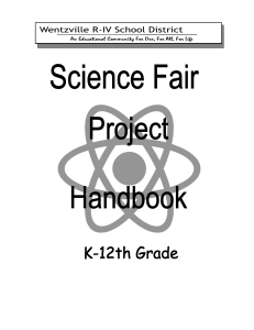 Science Fair Handbook - Wentzville R