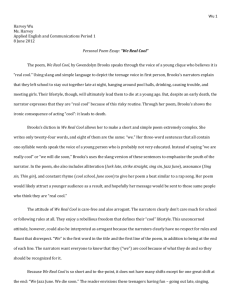We Real Cool Sample Essay.doc