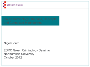 A Green Perspective for Criminology: Some thoughts on
