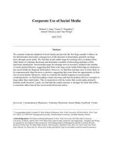 Corporate Use of Social Media