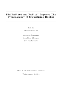 Did FAS 166 and FAS 167 Improve The Transparency of