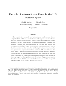 The role of automatic stabilizers in the U.S. business cycle