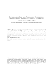 Government Size and Automatic Stabilizers: International