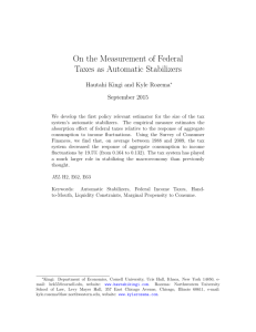 On the Measurement of Federal Taxes as Automatic Stabilizers
