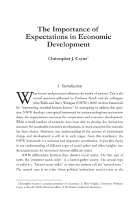 The Importance of Expectations in Economic Development