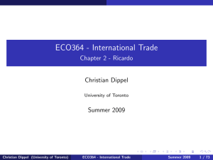 ECO364 - International Trade