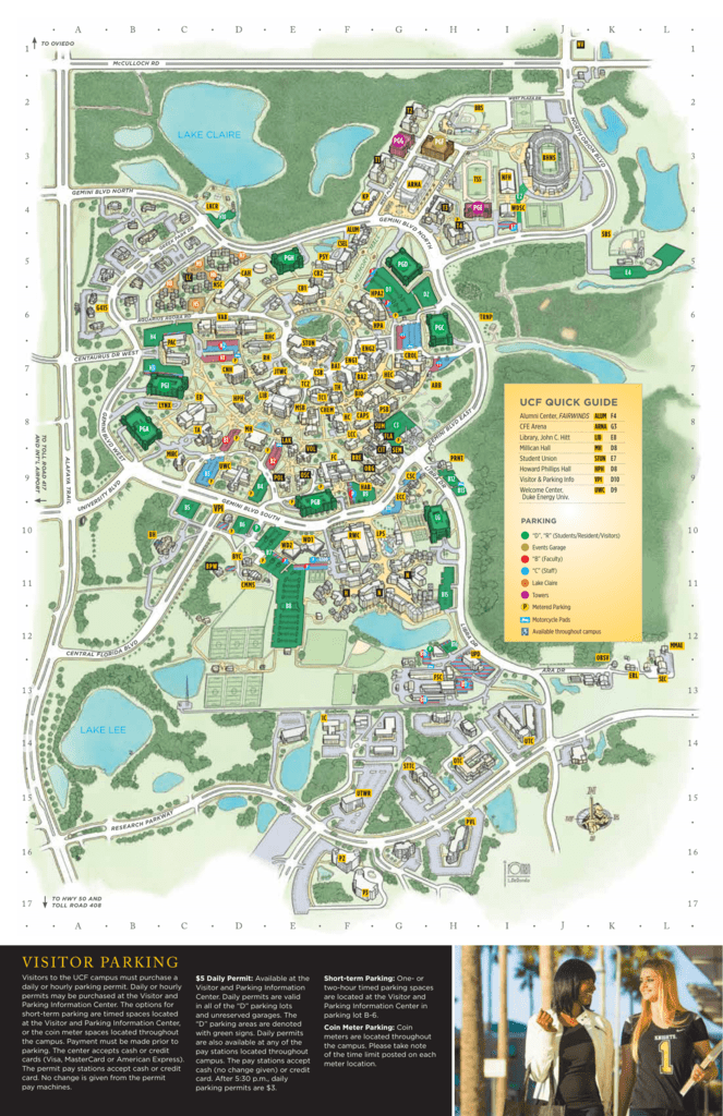 ucf self guided tour parking