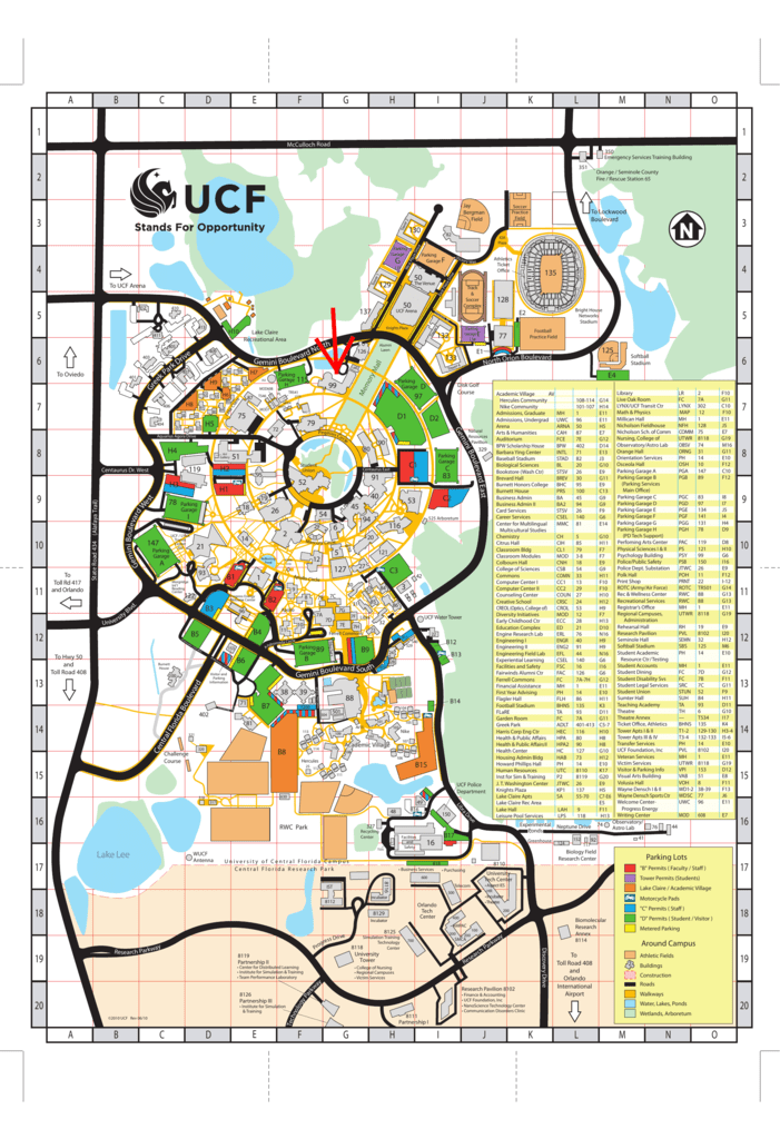 university of central florida campus map Ucf Campus Map Pointofcare Net university of central florida campus map